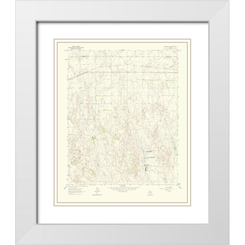 Allison Southwest Texas Quad - USGS 1969 White Modern Wood Framed Art Print with Double Matting by USGS