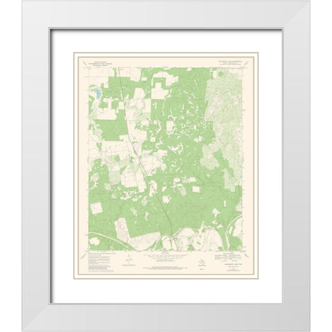 Aspermont Lake Texas Quad - USGS 1969 White Modern Wood Framed Art Print with Double Matting by USGS