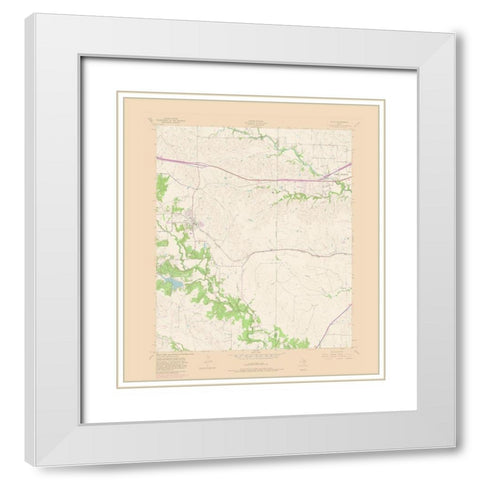 Aledo Texas Quad - USGS 1981 White Modern Wood Framed Art Print with Double Matting by USGS