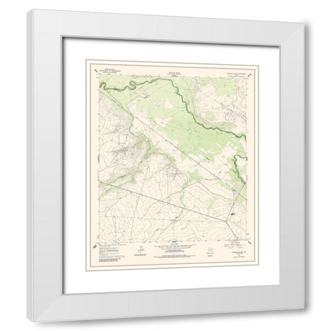 Anderson Ranch Texas Quad - USGS 1961 White Modern Wood Framed Art Print with Double Matting by USGS