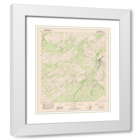 Asherton Texas Quad - USGS 1982 White Modern Wood Framed Art Print with Double Matting by USGS