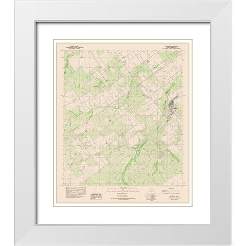 Asherton Texas Quad - USGS 1982 White Modern Wood Framed Art Print with Double Matting by USGS