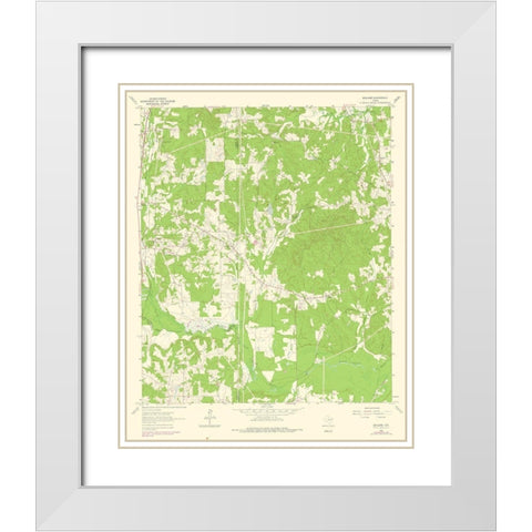 Ashland Texas Quad - USGS 1962 White Modern Wood Framed Art Print with Double Matting by USGS