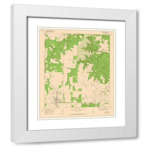 Aspermont Texas Quad - USGS 1968 White Modern Wood Framed Art Print with Double Matting by USGS