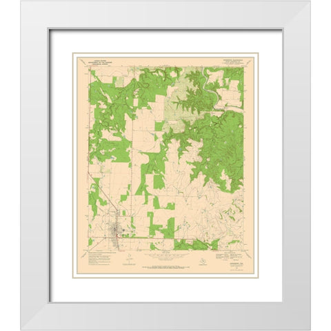 Aspermont Texas Quad - USGS 1968 White Modern Wood Framed Art Print with Double Matting by USGS