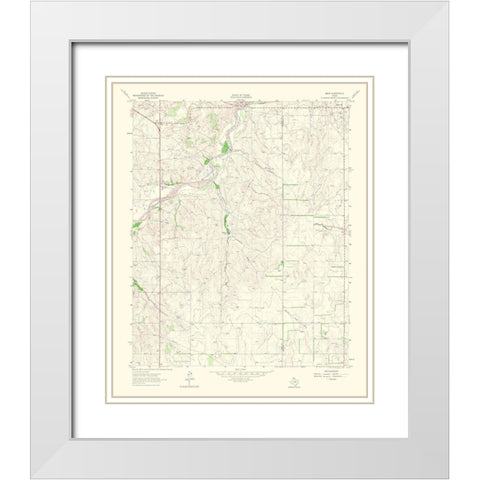 Back Texas Quad - USGS 1967 White Modern Wood Framed Art Print with Double Matting by USGS