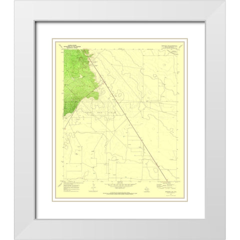 Barstow Texas Quad - USGS 1970 White Modern Wood Framed Art Print with Double Matting by USGS