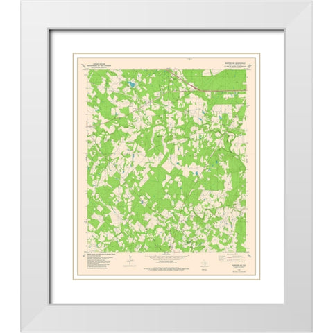 South West Bastrop Quad - USGS 1982 White Modern Wood Framed Art Print with Double Matting by USGS