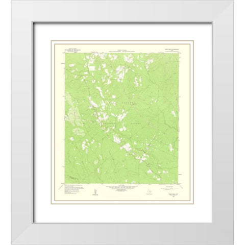 Bear Creek Texas Quad - USGS 1960 White Modern Wood Framed Art Print with Double Matting by USGS
