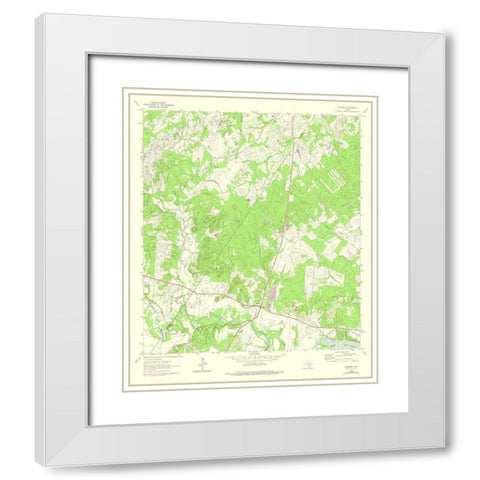 Belmont Texas Quad - USGS 1964 White Modern Wood Framed Art Print with Double Matting by USGS