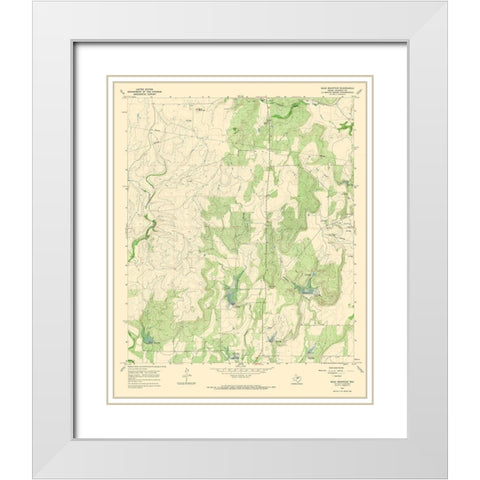 Bead Mountain Texas Quad - USGS 1967 White Modern Wood Framed Art Print with Double Matting by USGS