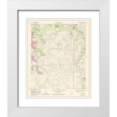 Buck Mountain Texas Quad - USGS 1961 White Modern Wood Framed Art Print with Double Matting by USGS