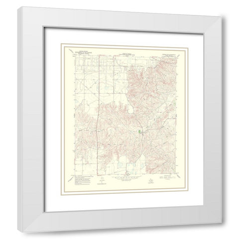 Bowers City Texas Quad - USGS 1970 White Modern Wood Framed Art Print with Double Matting by USGS