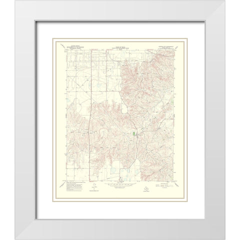 Bowers City Texas Quad - USGS 1970 White Modern Wood Framed Art Print with Double Matting by USGS