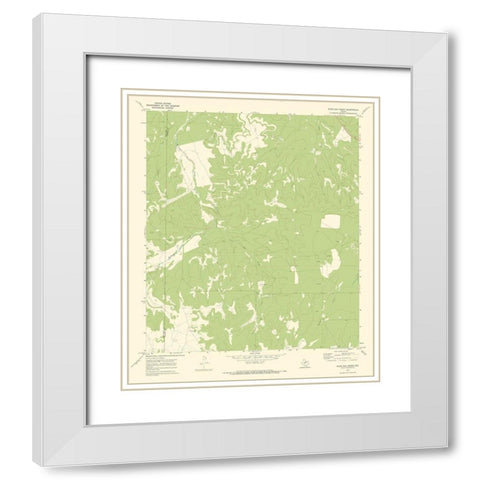 Burr Oak Creek Texas Quad - USGS 1970 White Modern Wood Framed Art Print with Double Matting by USGS