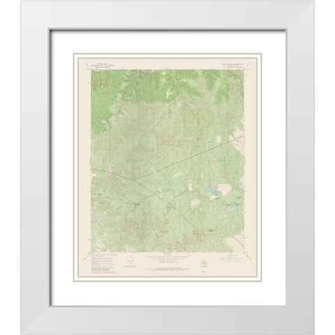 Buzzard Peak Texas Quad - USGS 1967 White Modern Wood Framed Art Print with Double Matting by USGS