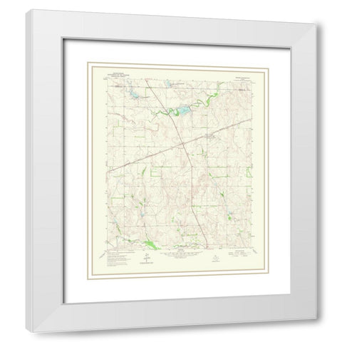 Briscoe Texas Quad - USGS 1965 White Modern Wood Framed Art Print with Double Matting by USGS