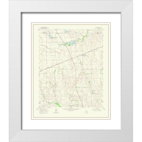 Briscoe Texas Quad - USGS 1965 White Modern Wood Framed Art Print with Double Matting by USGS