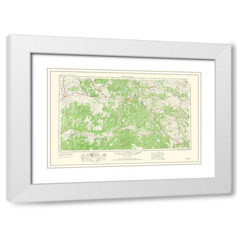 Brownwood Texas Quad - USGS 1965 White Modern Wood Framed Art Print with Double Matting by USGS
