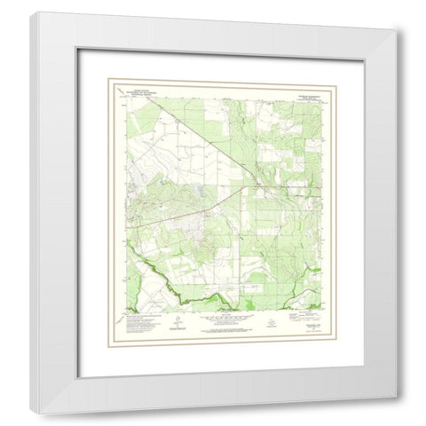 Brundage Texas Quad - USGS 1972 White Modern Wood Framed Art Print with Double Matting by USGS