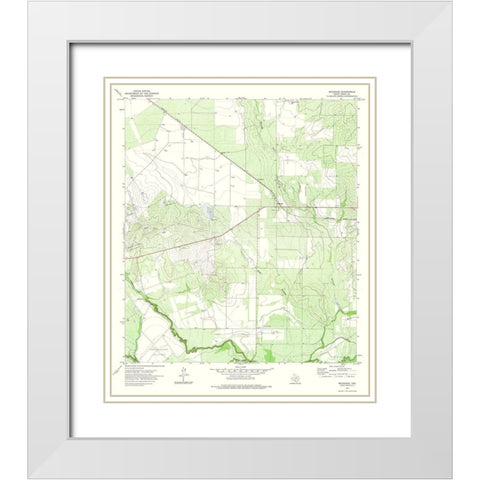 Brundage Texas Quad - USGS 1972 White Modern Wood Framed Art Print with Double Matting by USGS