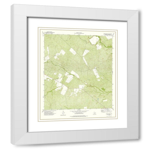Burns Ranch Texas Quad - USGS 1974 White Modern Wood Framed Art Print with Double Matting by USGS