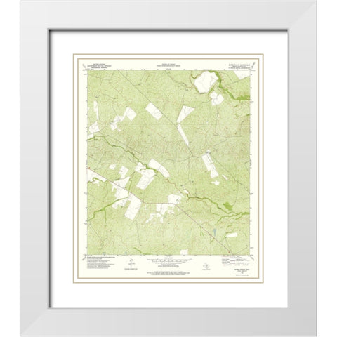 Burns Ranch Texas Quad - USGS 1974 White Modern Wood Framed Art Print with Double Matting by USGS