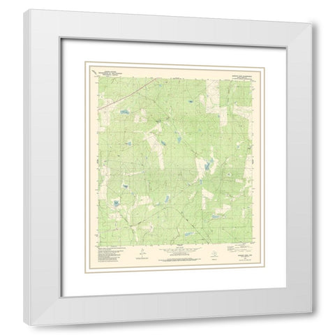 Burrito Tank Texas Quad - USGS 1980 White Modern Wood Framed Art Print with Double Matting by USGS