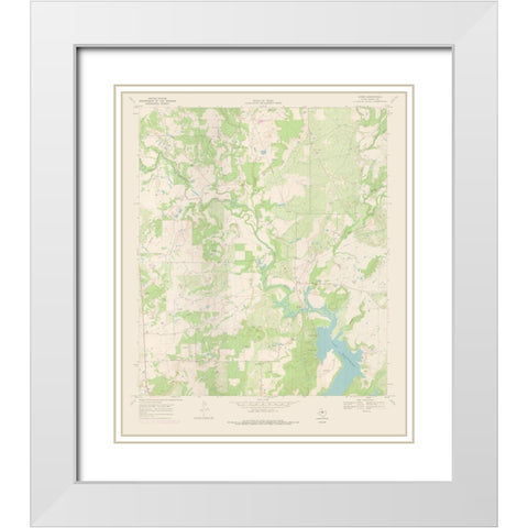 Byrds Texas Quad - USGS 1969 White Modern Wood Framed Art Print with Double Matting by USGS
