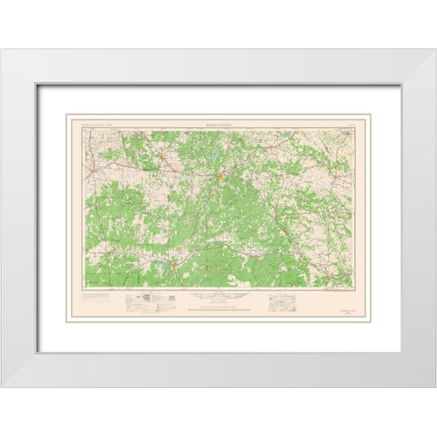 Brownwood Texas Quad - USGS 1964 White Modern Wood Framed Art Print with Double Matting by USGS