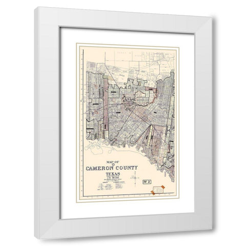 Cameron Texas Part One - Beard 1956 White Modern Wood Framed Art Print with Double Matting by Beard