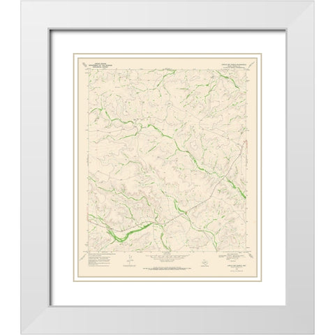 Circle Dot Ranch Texas Quad - USGS 1969 White Modern Wood Framed Art Print with Double Matting by USGS