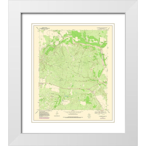 Clairemont East Texas Quad - USGS 1981 White Modern Wood Framed Art Print with Double Matting by USGS