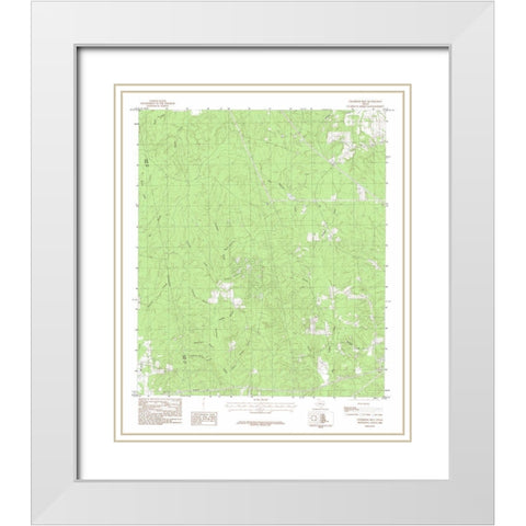 Chambliss Hill Teaxs Quad - USGS 1984 White Modern Wood Framed Art Print with Double Matting by USGS