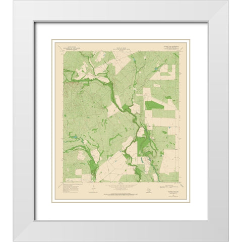 Cayman Lake Texas Quad - USGS 1969 White Modern Wood Framed Art Print with Double Matting by USGS