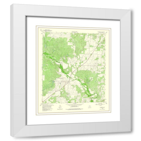 Coleman NE Texas Quad - USGS 1960 White Modern Wood Framed Art Print with Double Matting by USGS