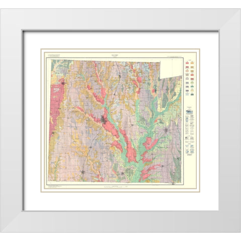 Collin Texas Soil - Knight 1930 White Modern Wood Framed Art Print with Double Matting by Knight