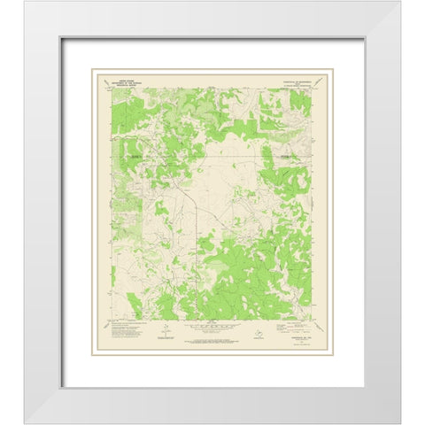 Christoval SE Texas Quad - USGS 1972 White Modern Wood Framed Art Print with Double Matting by USGS