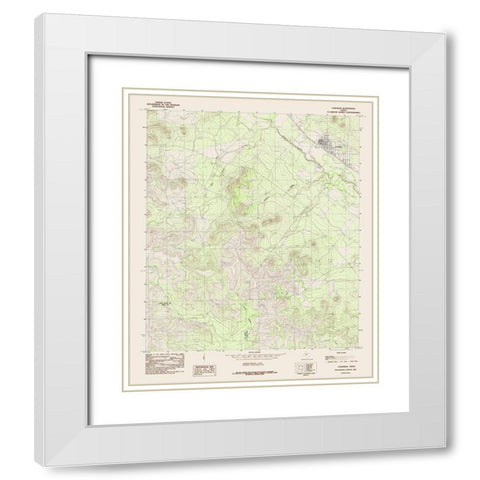 Carlsbad Texas Quad - USGS 1984 White Modern Wood Framed Art Print with Double Matting by USGS