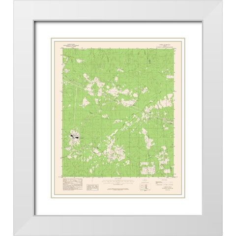 Camden Texas Quad - USGS 1979 White Modern Wood Framed Art Print with Double Matting by USGS