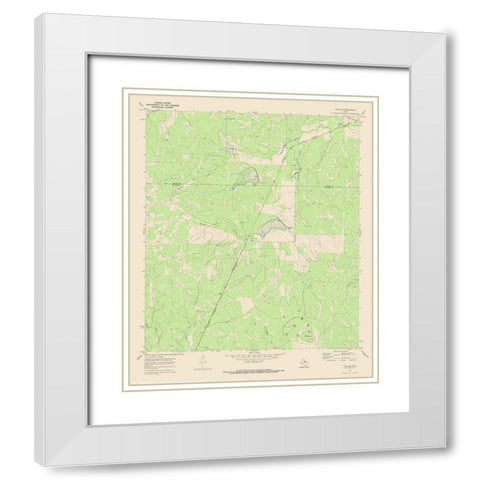 Callan Texas Quad - USGS 1970 White Modern Wood Framed Art Print with Double Matting by USGS