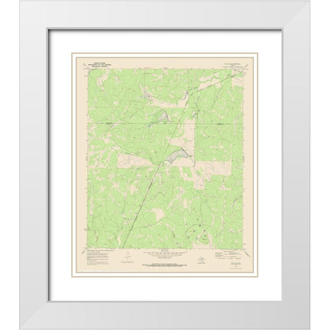 Callan Texas Quad - USGS 1970 White Modern Wood Framed Art Print with Double Matting by USGS