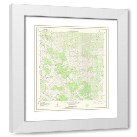 Cadiz Texas Quad - USGS 1979 White Modern Wood Framed Art Print with Double Matting by USGS