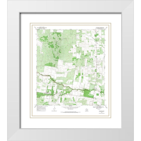 Concepcion Texas Quad - USGS 1968 White Modern Wood Framed Art Print with Double Matting by USGS
