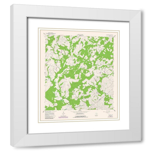 Cheapside Texas Quad - USGS 1987 White Modern Wood Framed Art Print with Double Matting by USGS