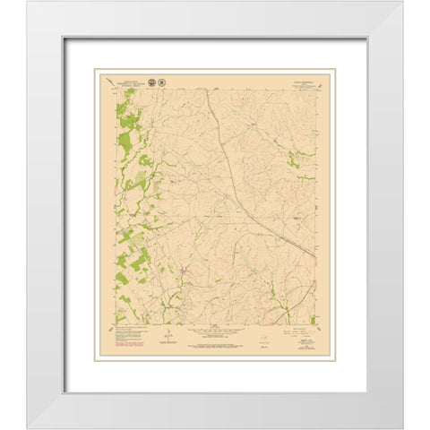Chapin Texas Quad - USGS 1979 White Modern Wood Framed Art Print with Double Matting by USGS
