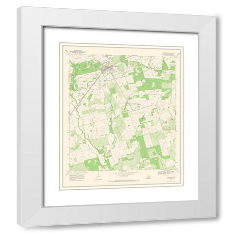 Charlotte Texas Quad - USGS 1968 White Modern Wood Framed Art Print with Double Matting by USGS