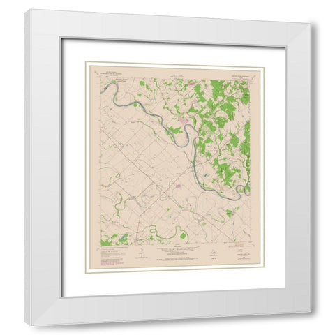 Chances Store Texas Quad - USGS 1980 White Modern Wood Framed Art Print with Double Matting by USGS