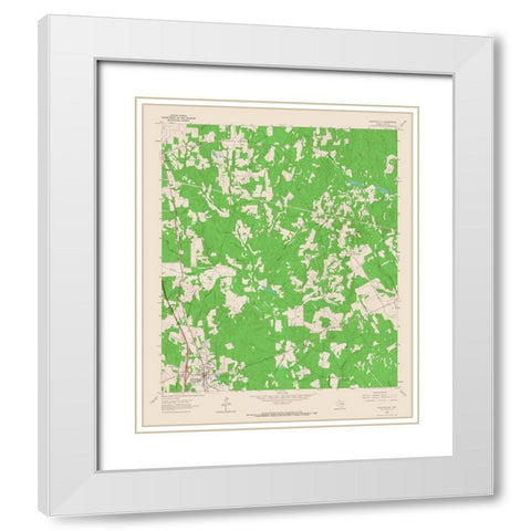 Centerville Texas Quad - USGS 1964 White Modern Wood Framed Art Print with Double Matting by USGS