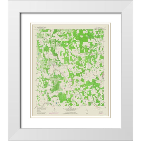 Cistern Texas Quad - USGS 1981 White Modern Wood Framed Art Print with Double Matting by USGS
